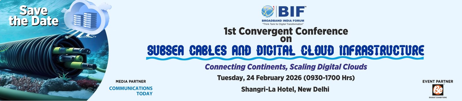 Banner of 1st Convergent Conference on Subsea cables and Digital Cloud Infrastructure